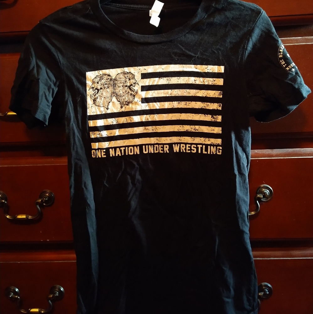 WWE Seth Rollins Black and Brave Wrestling Academy women's tee large